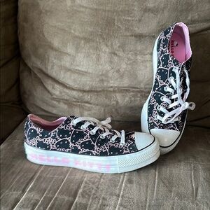 Hello Kitty Women’s Converse All Star Shoes - Black and Pink